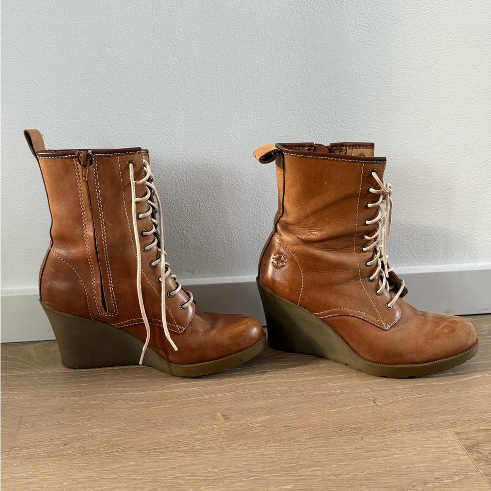 Dr. Martens Marcie Lace Up Wedge Boots size 38